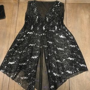 Black Sparkle Dance Dress